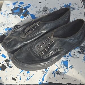 Vans Black Leather Men's Sneakers